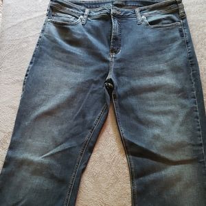 Silver Wide Leg Jeans